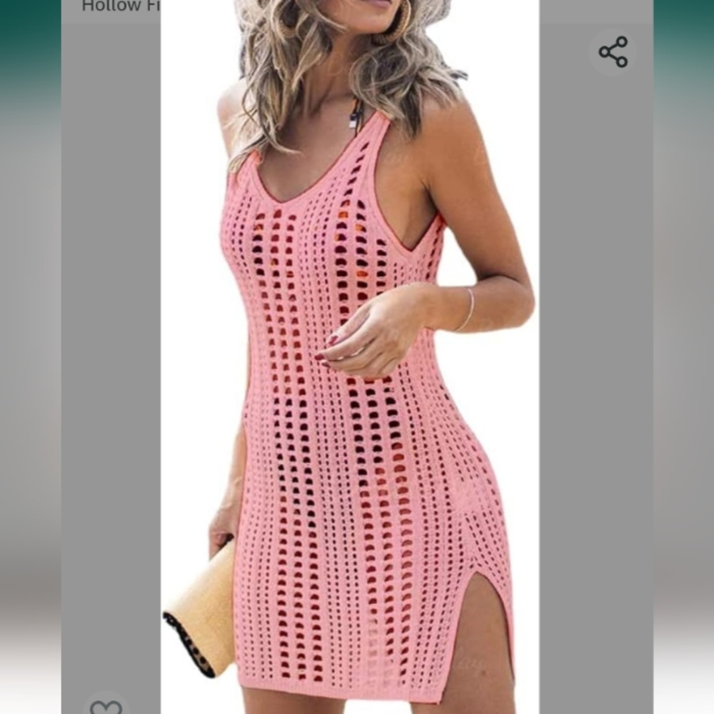 Women's crochet Swim suit Dress Cover up